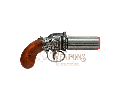 Denix Western 1866 Double Barrel Derringer Replica Pistol - Brass